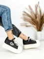 Pantofi Sport Dama din piele naturala 1561-1 BLACK | PANTOFUL