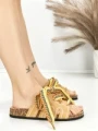 Papuci Dama cu Talpa Joasa BE-1060 BEIGE | BEUE SHOES
