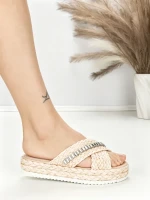 Papuci Dama cu Talpa Joasa BE-6077 PINK | BEUE SHOES