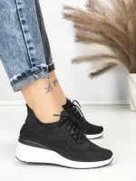 Pantofi Sport Dama cu Platforma P38 BLACK-WHITE | EMAS
