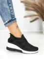Pantofi Sport Dama cu Platforma R-276 BLACK | EMAS