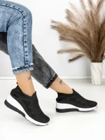 Pantofi Sport Dama cu Platforma R-276 BLACK | EMAS