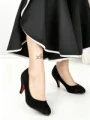 Pantofi cu Toc Gros J-89 RED | CHERIE