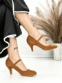 Pantofi cu Toc J-30 CAMEL | CHERIE