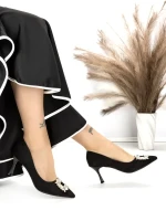 Pantofi Stiletto J-200 BLACK | CHERIE