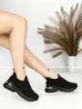 Pantofi Sport Dama cu Platforma BK198 BLACK | OMODA