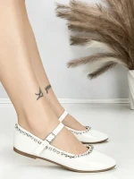 Balerini Dama DH-1136 WHITE | ABLOOM