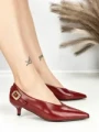 Pantofi cu Toc mic L6-71-4 WINE | ABLOOM