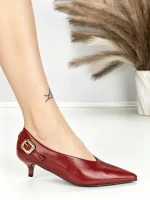 Pantofi cu Toc mic L6-71-4 WINE | ABLOOM