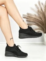 Pantofi Sport Dama cu Platforma P38 ALL BLACK | EMAS