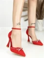 Sandale Dama cu Toc Subtire 6DC8 RED | MEI