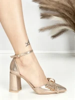 Sandale Dama cu Toc Gros 6XKK21 CHAMPAGNE | MEI