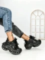 Pantofi Sport Dama cu Platforma 3607 BLACK | MEI