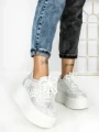 Pantofi Sport Dama cu Platforma 6520 WHITE | MEI