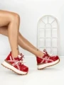 Pantofi Sport Dama din piele naturala 3651 RED | PANTOFUL