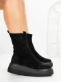 Ghete Dama cu Platforma 5AH66 ALL BLACK | MEI